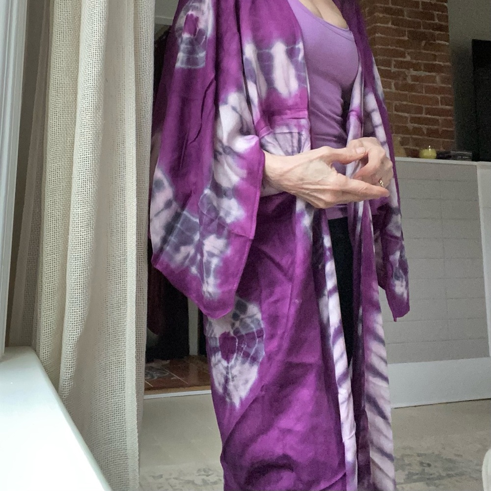 Free People Purple tie dye Kimono - Picture 2 of 12